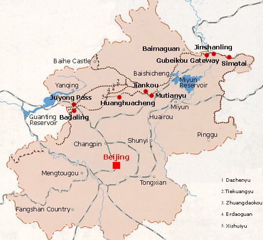 qin dynasty great wall map